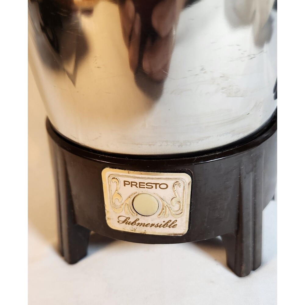 Presto MCM Vintage Electric Coffee Maker Percolator Submersible Pot 12 cups - Picture 5 of 11